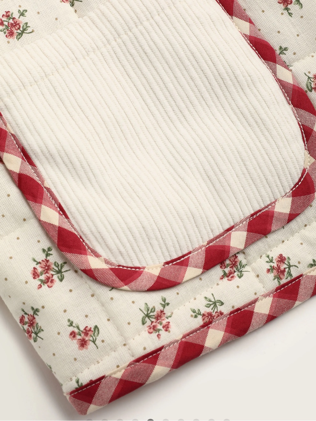 Nwt Cider Oversized Contrast Check Tie Front Bow Vest — image 5 of 8